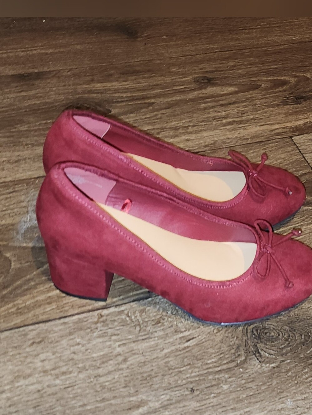 Torrid Women’s Burgundy Faux Suede Block Heel Pumps 12WW